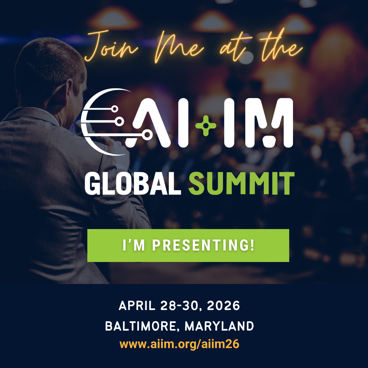 I'm Presenting at the AI+IM Global Summit!