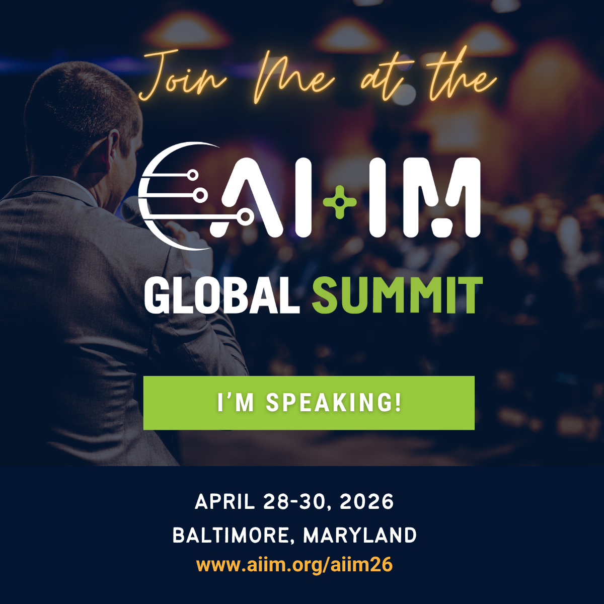 Were Speaking at the AI+IM Global Summit!
